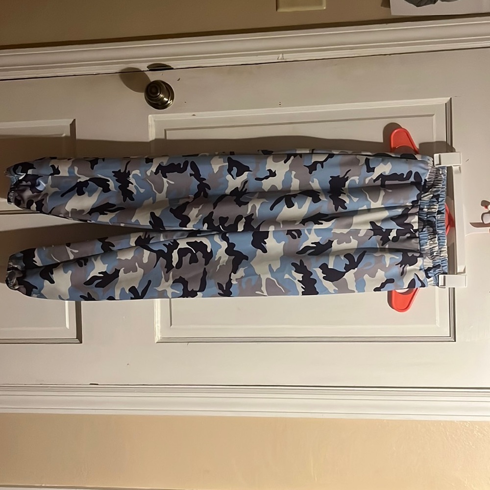 blue camo shein joggers